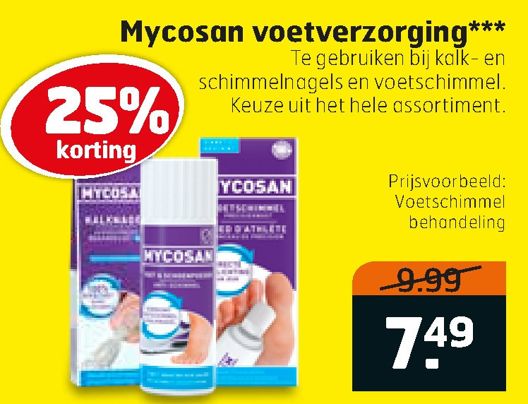 Mycosan   nagelverzorging, voetverzorging folder aanbieding bij  Trekpleister - details