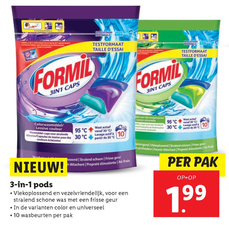 Formil   wasmiddel folder aanbieding bij  Lidl - details