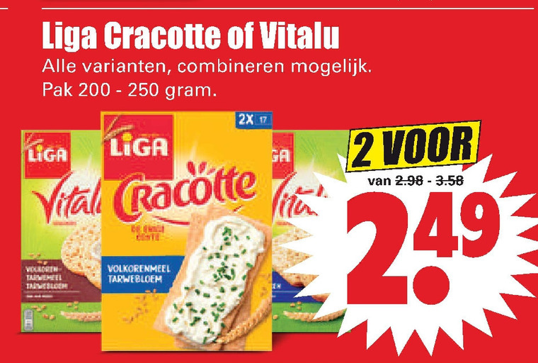 Liga   crackers folder aanbieding bij  Dirk - details