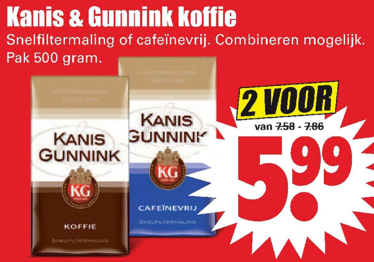 Kanis en Gunnink   koffie folder aanbieding bij  Dirk - details