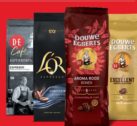 Douwe Egberts   koffiebonen folder aanbieding bij  Dirk - details