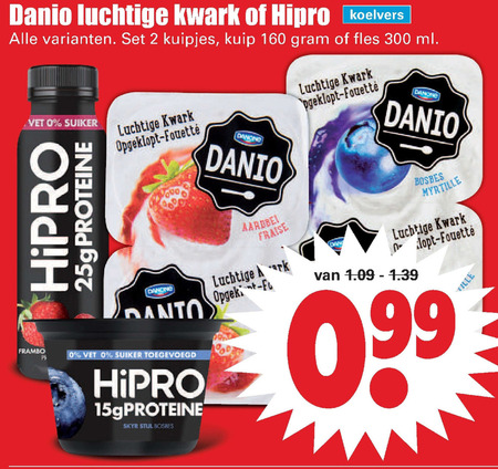 Danone Danio   kwark folder aanbieding bij  Dirk - details