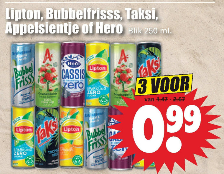 Bubbelfrisss   frisdrank, fruitdrank folder aanbieding bij  Dirk - details