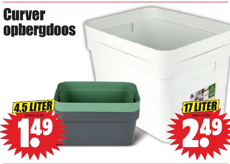 Curver   opbergdoos folder aanbieding bij  Dirk - details