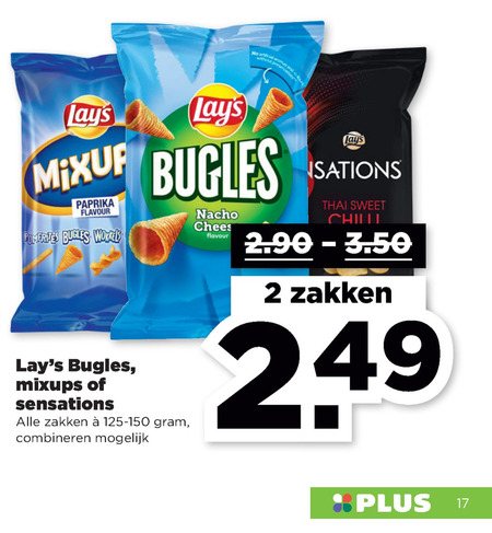 Lays   chips, zoutje folder aanbieding bij  Plus - details