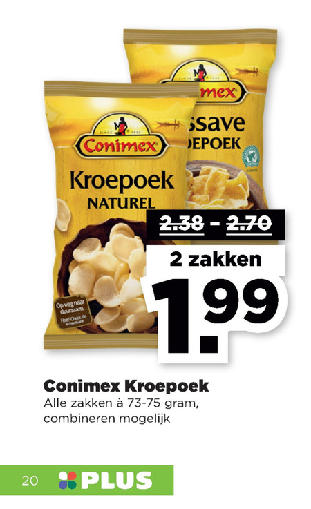 Conimex   kroepoek folder aanbieding bij  Plus - details