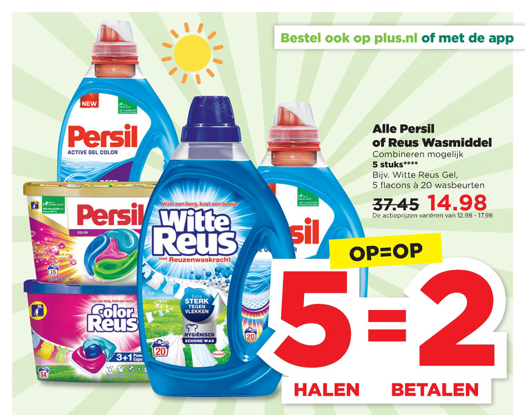 Persil   wasmiddel folder aanbieding bij  Plus - details