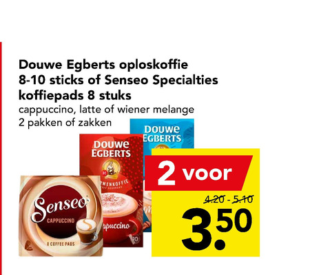 Douwe Egberts   koffiepad, oploskoffie folder aanbieding bij  Deen - details