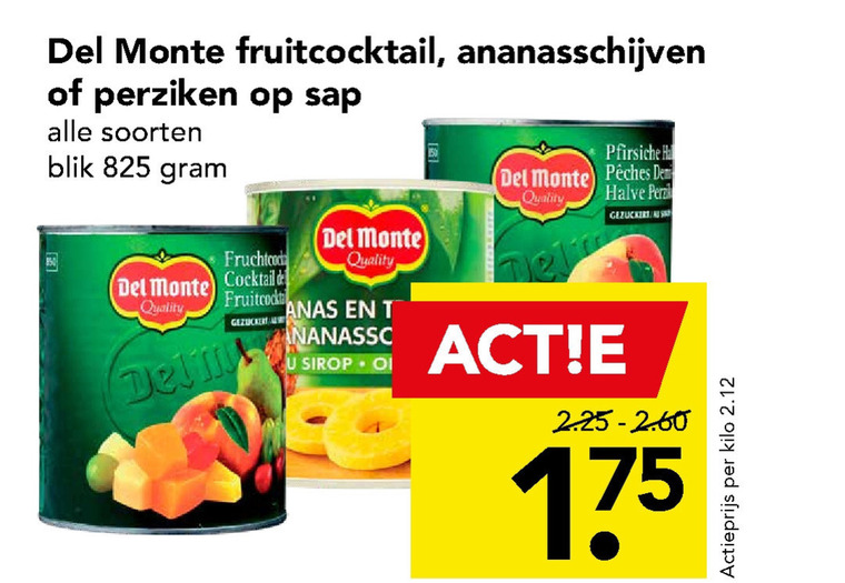 Del Monte   fruitconserven folder aanbieding bij  Deen - details