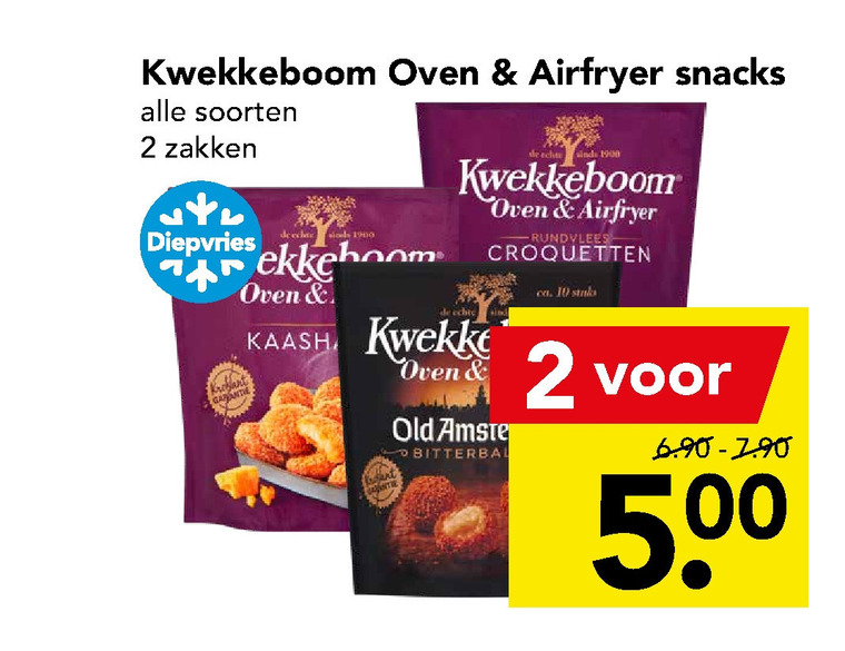 Kwekkeboom   kroket, snack folder aanbieding bij  Deen - details