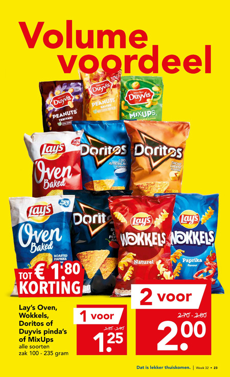 Doritos   chips, zoutje folder aanbieding bij  Deen - details