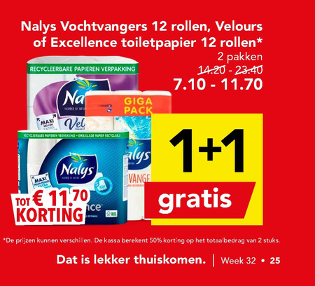 Nalys   toiletpapier, keukenpapier folder aanbieding bij  Deen - details