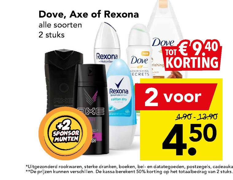 Axe   deodorant folder aanbieding bij  Deen - details