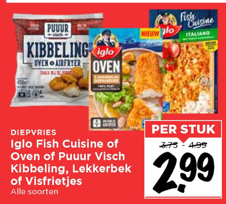 Iglo   lekkerbekjes, kibbeling folder aanbieding bij  Vomar - details