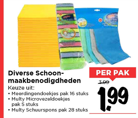 Multy   schuursponsjes, microvezeldoekjes folder aanbieding bij  Vomar - details