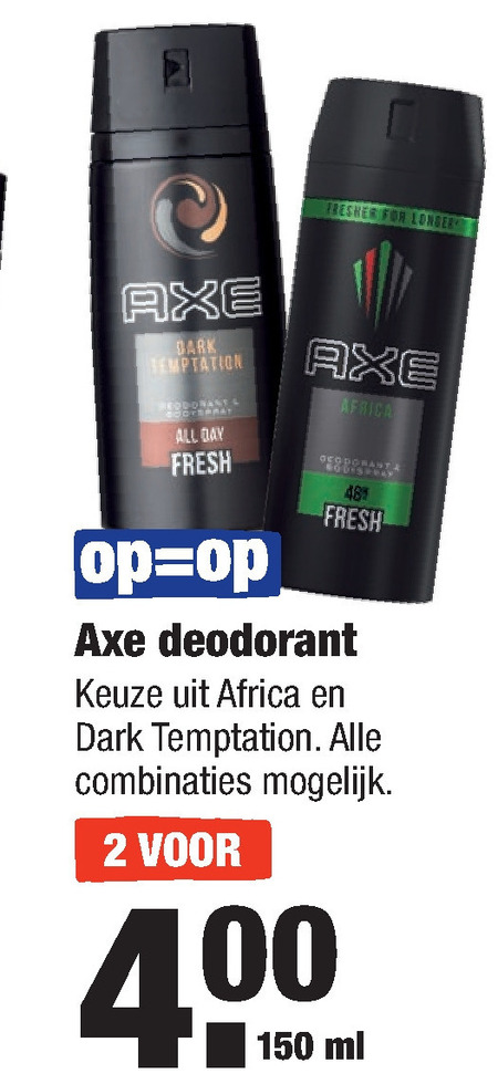 Axe   deodorant folder aanbieding bij  Aldi - details