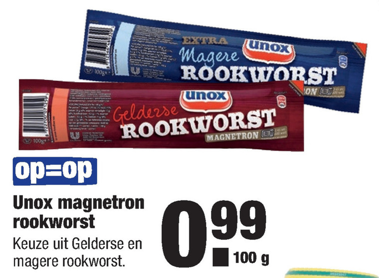 Unox   rookworst folder aanbieding bij  Aldi - details