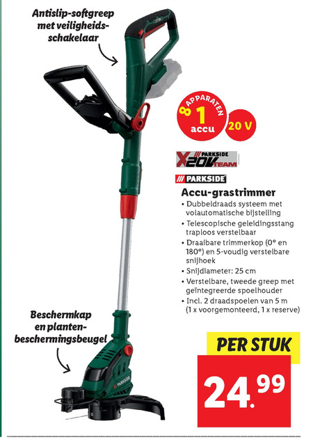 Parkside   strimmer folder aanbieding bij  Lidl - details