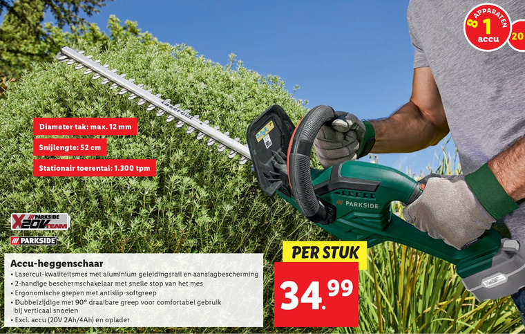 Parkside   heggenschaar folder aanbieding bij  Lidl - details