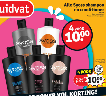 Syoss   conditioner, shampoo folder aanbieding bij  Kruidvat - details