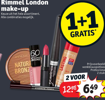 Rimmel   oogschaduw, lipstick folder aanbieding bij  Kruidvat - details