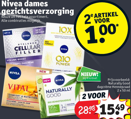 Nivea   nachtcreme, gezichtsverzorging folder aanbieding bij  Kruidvat - details