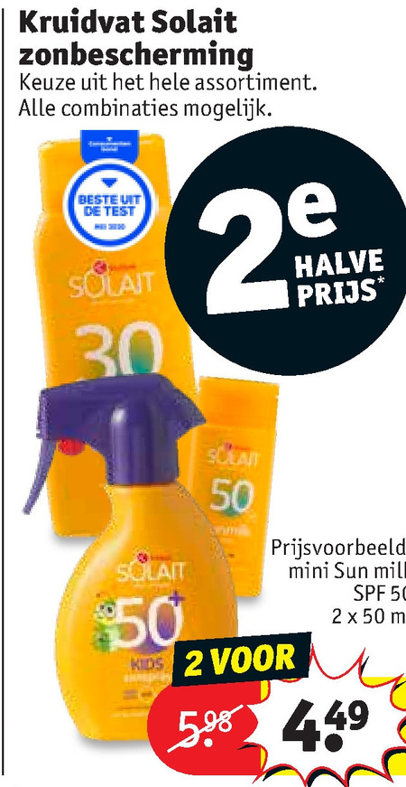 kust merk op Ruim Kruidvat Huismerk zonnebrandolie folder aanbieding bij Kruidvat - details