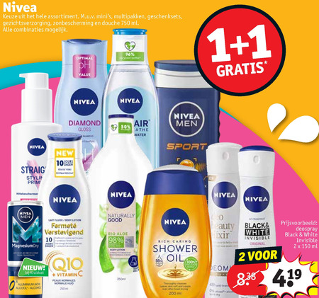 Nivea   deodorant, shampoo folder aanbieding bij  Kruidvat - details