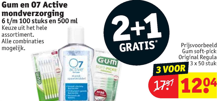 G.U.M.   mondwater, interdentale ragers folder aanbieding bij  Kruidvat - details