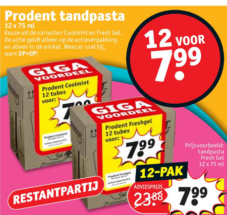 Prodent   tandpasta folder aanbieding bij  Kruidvat - details