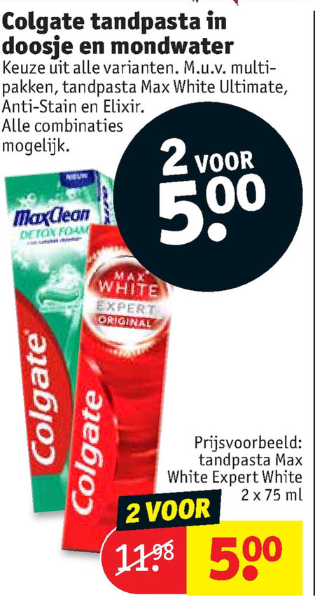 Colgate   tandpasta, mondwater folder aanbieding bij  Kruidvat - details