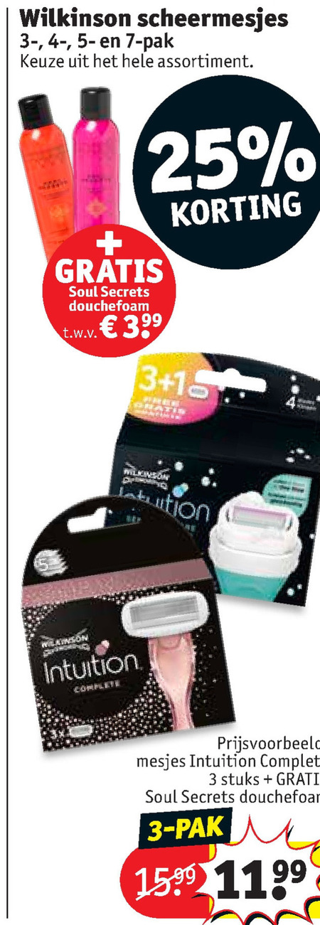 Wilkinson   scheermesjes, dames scheermesje folder aanbieding bij  Kruidvat - details