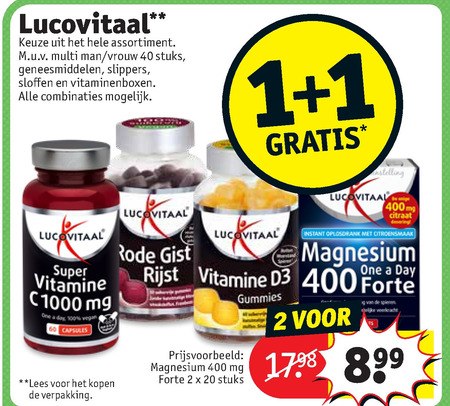 Lucovitaal   voedingssupplement folder aanbieding bij  Kruidvat - details