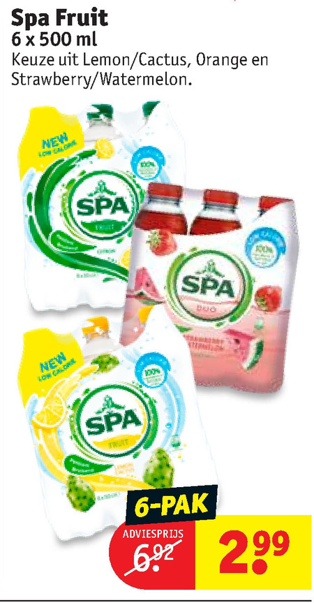 Spa en Fruit   fruitdrank folder aanbieding bij  Kruidvat - details