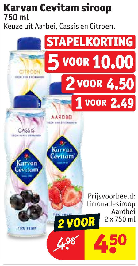 Karvan Cevitam   limonadesiroop folder aanbieding bij  Kruidvat - details