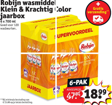 Robijn   wasmiddel folder aanbieding bij  Kruidvat - details