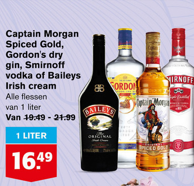 Gordons   likeur, rum folder aanbieding bij  Hoogvliet - details