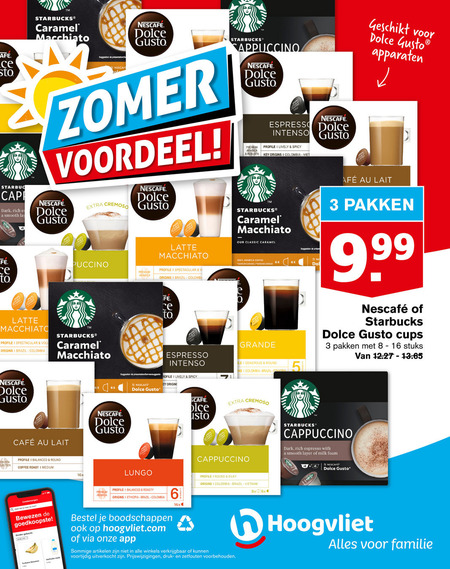 Starbucks   dolce gusto capsules folder aanbieding bij  Hoogvliet - details