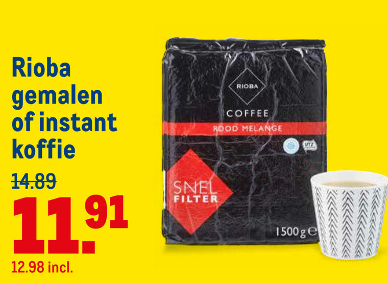 Rioba   koffie, oploskoffie folder aanbieding bij  Makro - details