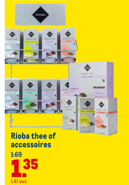 Rioba   thee folder aanbieding bij  Makro - details