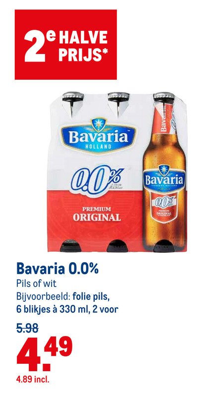 Vorm van het schip Corporation maat Bavaria alcoholvrij bier folder aanbieding bij Makro - details