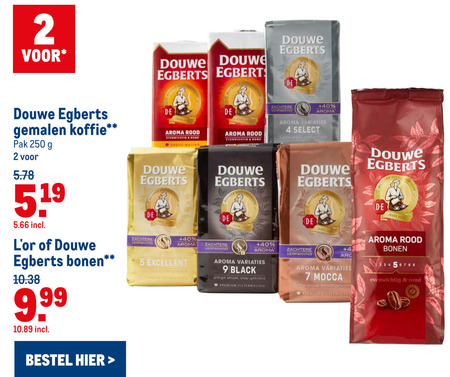 Douwe Egberts L Or   koffiebonen, koffie folder aanbieding bij  Makro - details