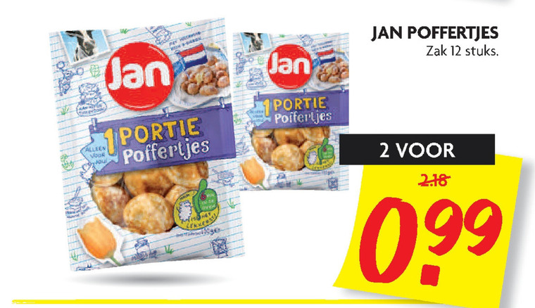 Jan   poffertjes folder aanbieding bij  Dekamarkt - details