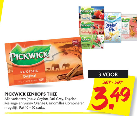 Pickwick   thee folder aanbieding bij  Dekamarkt - details