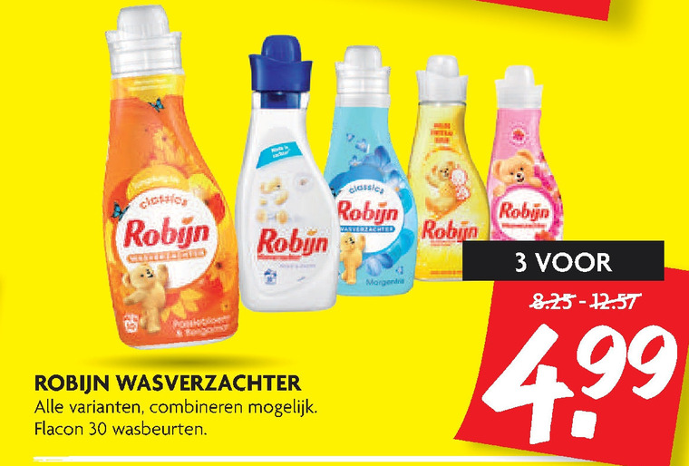 Robijn   wasverzachter folder aanbieding bij  Dekamarkt - details