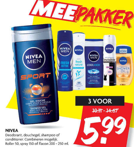Nivea   conditioner, shampoo folder aanbieding bij  Dekamarkt - details