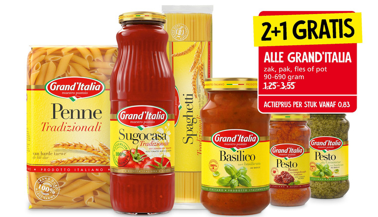 Grand Italia   fusilli, pesto folder aanbieding bij  Jan Linders - details