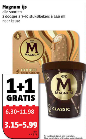 Magnum   ijslollies, ijsspecialiteit folder aanbieding bij  Poiesz - details