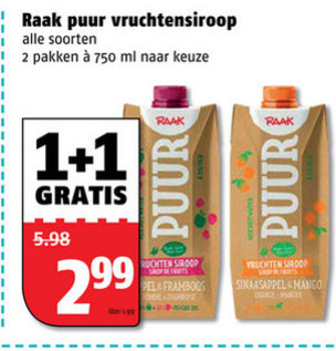 Raak   limonadesiroop folder aanbieding bij  Poiesz - details