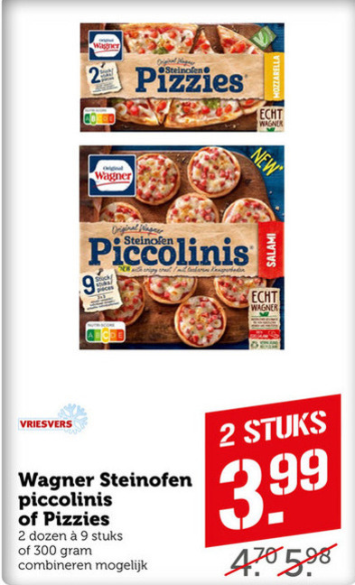 Wagner   diepvriespizza folder aanbieding bij  Coop - details